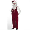 Burgundy Velvet Santa Overalls - LG