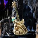 Light-Up Ukulele-Shaped Plastic Skeleton Halloween Decoration, 2 Ft.