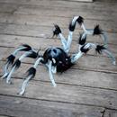 Gray and Black Hairy Walking Spider Halloween Decoration 31 1/2"