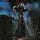 5 Ft. 6\ Standing Animated Bride with Black Dress Halloween Decoration