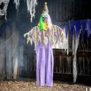 Light-Up Hanging Clown with Sounds Halloween Decoration 66 3/4"