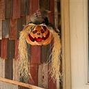 Hanging Pumpkin Head Plastic Halloween Decoration 11 3/4" x 27 1/2"
