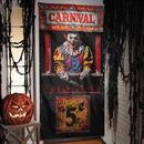 6 Ft. 6 3/4" Carnival Booth with Bloody Clown Door Curtain Halloween Decoration