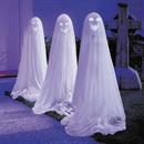 47 1/4" Talking Light-Up White Ghosts - Set of 3