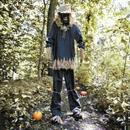 7 Ft. 6" Light-Up Lifting Skeleton Scarecrow Halloween Decoration