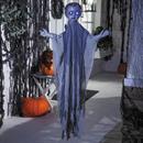 39 1/4" Animated Light-Up Hanging Gray Angel Halloween Decoration