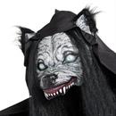 5 Ft. 6" Animated Light-Up Standing Wolf Lady with Sound Halloween Decoration