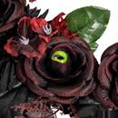 21" Dark Floral Wreath with Eyes Halloween Decoration