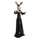5 Ft. 6" Animated Standing Rabbit with Dress Halloween Decoration