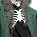 23" Hanging Black & Green Skeleton Reaper with Scythe Halloween Decoration
