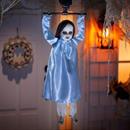 39" Animated Hanging Swinging Girl with Sound Halloween Decoration