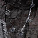 5 Ft. 2" Hanging Black Spider Garland Halloween Decoration