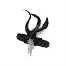 Adults Black Flapper Headband with Feathers Costume Accessory