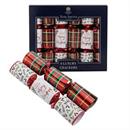 8" Tom Smith Red Plaid & Foliage Luxury Christmas Party Crackers - 6 Pc.