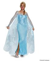 Adults Prestige Disney Frozen Elsa Dress Costume