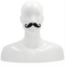 Adults Human Hair Handlebar Mustache - Black