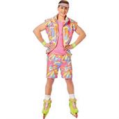 Adults Barbie Movie Pink & Yellow Skating Ken Costume