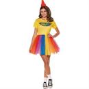 Women's Crayola Box Multicolored Dress Costume