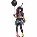 Girls Multicolor Twisted Circus Clown Costume