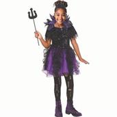 Girls Black & Purple Polyester Octo Princess Costume