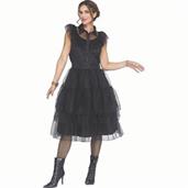Womens Black Polyester Gothic Beauty Dress Costume