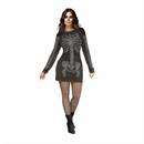 Adults Rhinestone Skele-Gal Dress Costume