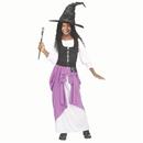 Girls Black, Purple & White Polyester Renaissance Witch Costume