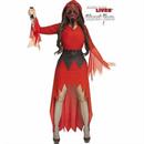 Adults Ghost Face Red Bling Devil Face Hooded Gown Costume