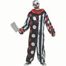 Adults Black, White & Red Big Top Bling Clown Costume - Standard