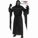 Adults Ghost Face Black Robe with Gun Powder Gray Mask Costume