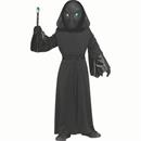 Kids Black Polyester Robe with Electro-Luminescent Mask Alien Costume