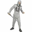 Kids Shadow Ninja Silver Skeleton Tunic Costume