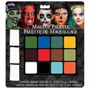 12-Color Oil-Based Makeup Palette with Sponges