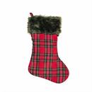 17\ Merry Match Red & Green Plaid Christmas Stocking