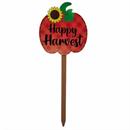 43\ Happy Harvest Pumpkin-Shaped Wood Yard Sign