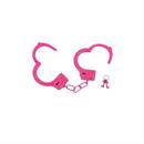 Adults Pink Rhinestone Handcuffs with Keys Costume Accessory