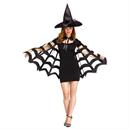 Adults Web-Cut Black Polyester Capelet Costume Accessory