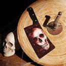Butcher Knife with Skull Graphic Blade