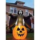 Ghost Face Pumpkin Lawn Inflatable UK