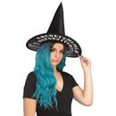 Adult Black Witch Hat with Spirit Board Print