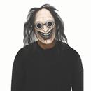Adults Mad Scientist Overhead Mask with Black Hair - One Size
