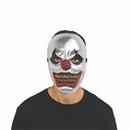 Adults Silver with Red & Gold Rhinestone Bling Big Top Clown Full Mask - One Size