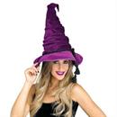 Adult Purple Velour Witch Hat