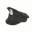 Adults Black Police Hat with Rhinestones Costume Accessory