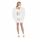 Adults White Feather Wings with Roses Costume Accessory