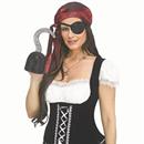 Black Plastic Pirate Hook Hand with Rhinestone Bling Costume Accessory