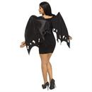 Adult Black Satin Wings Costume Accessory