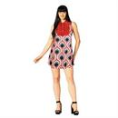 Adults Swaggertown Black & White Feather-Print Dress Costume