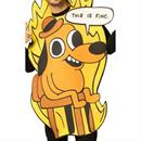 Adults This Is Fine Dog Meme Tunic Costume