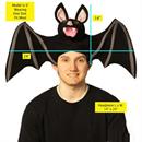Adults Smiling Black Bat Hat with Wings Costume Accessory